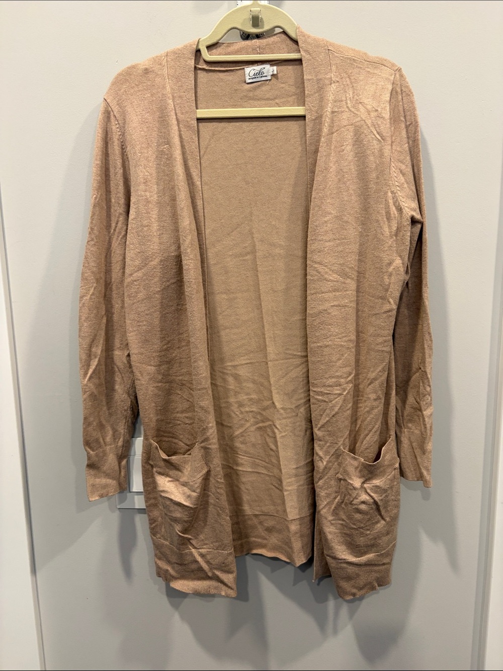 Cielo Lightweight Open Cardigan in Dusty Pink